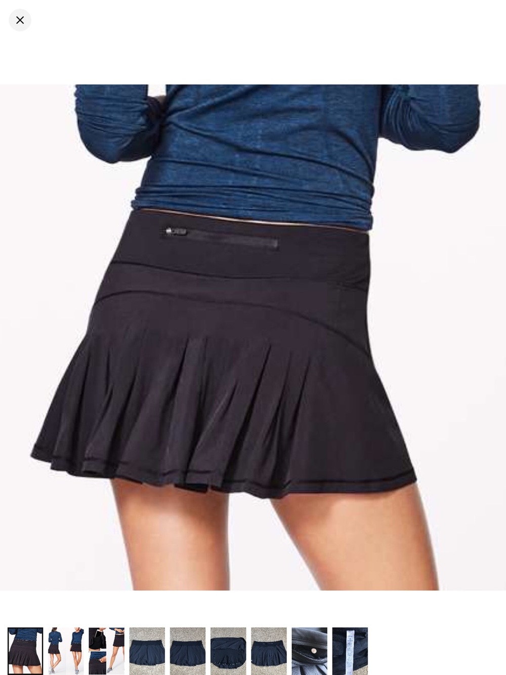lululemon athletica Black Pleated Athletic Skirt